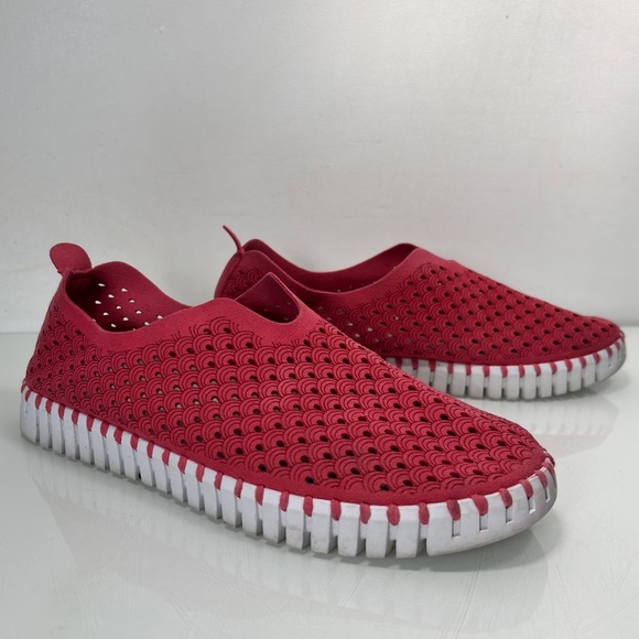 Ilse Jacobsen Tulip 139 Rose Slip On White Sole Perforated Sneakers Size 40 - Picture 5 of 12